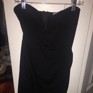Strapless black dress